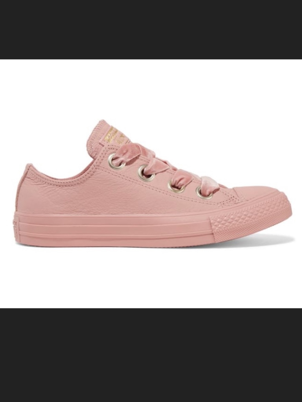 Converse Allstar Low Rust Big Eyelet Pink Leather  Low Tops Like New - Picture 4 of 12